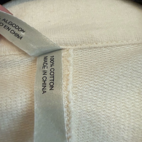 100% cotton cream ivory soft button up blazer jacket women's M - Picture 5 of 8